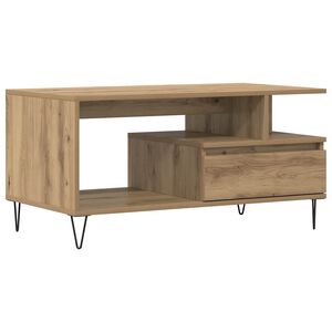 vidaXL Tavolino Salotto Rovere Artigianale 90x49x45 cm Multistrato