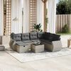 vidaXL Set Divano da Giardino 8pz con Cuscini Grigio Chiaro Polyrattan
