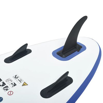 vidaXL Set Tavola da SUP e Surf Gonfiabile Blu e Bianco