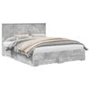 vidaXL Struttura del letto con cassetto Grigio cemento 160 x 200 cm