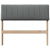 vidaXL Testiera imbottita Grigio scuro 90 cm Pino massello