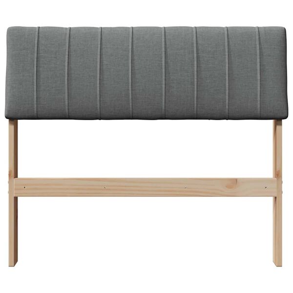 vidaXL Testiera imbottita Grigio scuro 90 cm Pino massello