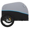 vidaXL Rimorchio da Bici Nero e Blu 45 kg in Ferro