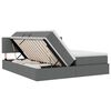 vidaXL Letto con Contenitore Grigio scuro 200 x 200 cm Pelle Sintetica
