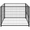 vidaXL Gabbia per Cani Nera 100x100x70 cm in Acciaio