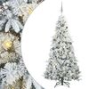 vidaXL Albero di Natale Artificiale con Rami Pieghevoli Bianco 210 cm