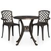 vidaXL Set da Bistrot 3 pz in Alluminio Pressofuso Bronzo