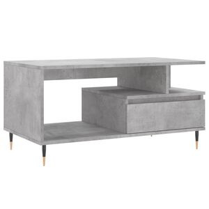 vidaXL Tavolino Salotto Grigio Cemento 90x49x45 cm Legno Multistrato