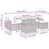 vidaXL Set Divano da Giardino 6 pz con Cuscini Beige in Polyrattan