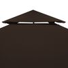vidaXL Copertura Superiore per Gazebo a 2 Strati 310g/m² 4x3m Marrone