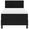 vidaXL Letto a molle con materasso Nero 80 x 200 cm Tessuto