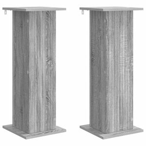 vidaXL Supporto per piante 2 pcs Grigio Sonoma 30,5 x 30 x 80,5 cm