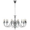 vidaXL Lampadario Argento 12 Lampadine Attacco E14