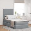 vidaXL Letto con contenitore e materasso Grigio chiaro 90 x 200 cm