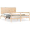 vidaXL Giroletto con Testiera King Size in Legno Massello
