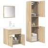 vidaXL Set Mobili da Bagno 4 pz Rovere Sonoma in Legno Multistrato