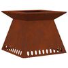 vidaXL Braciere Ruggine 60 x 60 x 50 cm Acciaio Corten