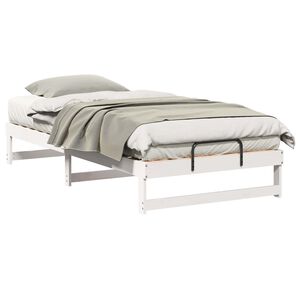 vidaXL Struttura del letto Bianco 100 x 200 cm Pino massello