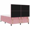 vidaXL Letto a Sorgente LED con materasso Rosa 140 x 190 cm Tessuto