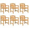 vidaXL Sedie da Giardino 6 pz 58x59x88 cm in Legno Massello di Teak
