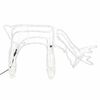 vidaXL Figura Natalizia Renna Bianco Caldo 73x31x45 cm