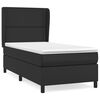 vidaXL Giroletto a Molle con Materasso Nero 100x200 cm in Similpelle