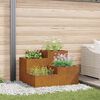 vidaXL Vaso da giardino Ruggine 100 x 100 x 60 cm acciaio corten