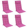 vidaXL Cuscini per Sedia con Schienale Alto 4pz Rosa in Tessuto Oxford