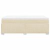 vidaXL Giroletto a Molle con Materasso Crema 120x200 cm in Tessuto