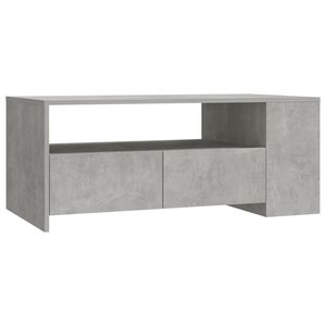 vidaXL Tavolino Salotto Grigio Cemento 102x55x42 cm Legno Compensato