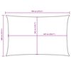 vidaXL Parasole a Vela Oxford Rettangolare 4x7 m Nero
