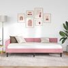 vidaXL Cornice del letto ad angolo Rosa 100 cm x 200 cm Velluto