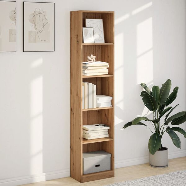 vidaXL Libreria Artigianale Rovere 40x24x176 cm Legno ingegnerizzato