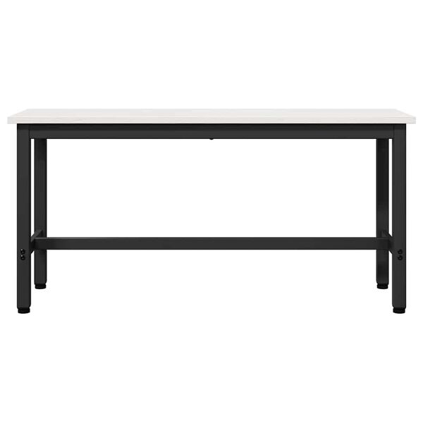 vidaXL Panchina da pranzo Bianco 100 x 32,5 x 49 cm