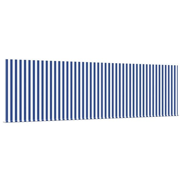 vidaXL Tenda Retrattile Blu e Bianco 400 &times; 300 cm