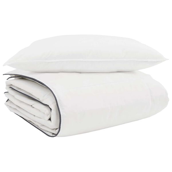 vidaXL Duvet Invernale con cuscino 2 pcs Bianco Piuma d'anatra