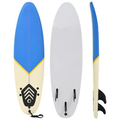 vidaXL Tavola da Surf 170 cm Blu e Crema