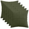 vidaXL Federa 6 pcs ALMELO Verde 30 x 30 cm corduroy