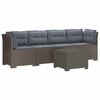 vidaXL Divano da Giardino a 4 Posti con Cuscini in Stile Rattan PP