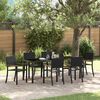 vidaXL Set da Pranzo per Giardino 7 pcs Nero