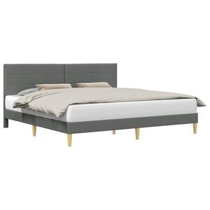 vidaXL Struttura del letto Grigio Scuro 180 x 200 cm Tessuto