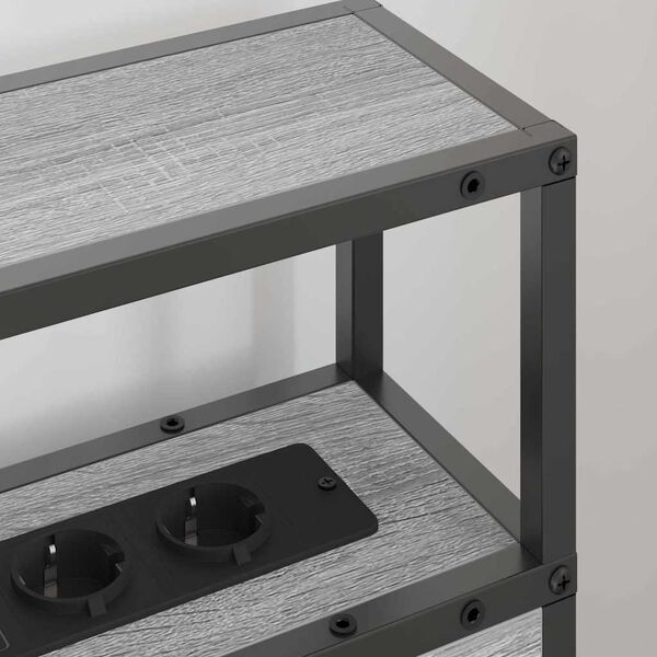 vidaXL Testata contenitore Grigio sonoma 75 cm Legno multistrato