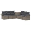 vidaXL Set di divani 7 pz Grigio e Grigio Scuro