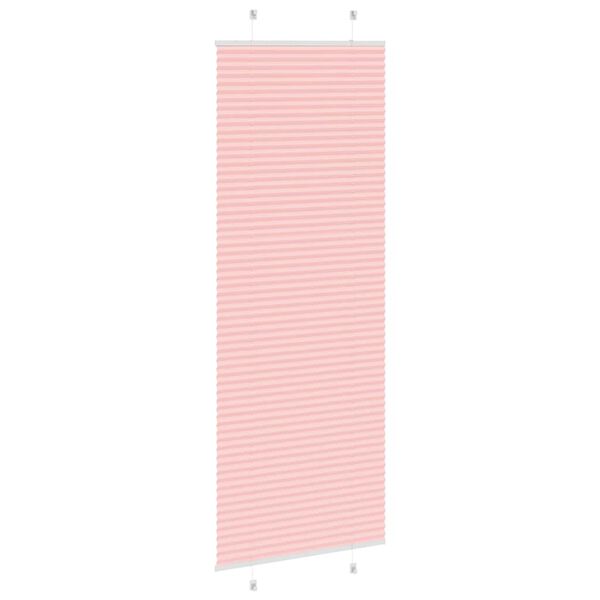 vidaXL Tenda Plissettata Rosa 75x200 cm Larghezza Tessuto 74,4 cm