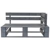 vidaXL Divano da Giardino a Pallet con Cuscini Grigi in Legno di Pino