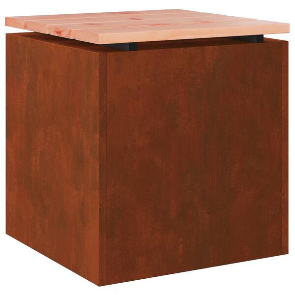 vidaXL Panchina da giardino Ruggine 40 x 40 x 43 cm acciaio corten