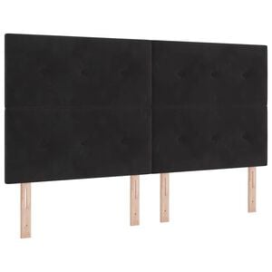 vidaXL Testiera Nero 180 cm Velluto