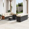 vidaXL Set Divano da Giardino 11 pcs Nero e crema 80 x 80 x 71 cm