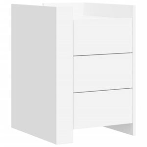 vidaXL Comodino Bianco 45x50x65 cm in Legno Multistrato