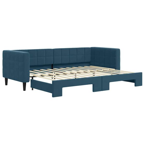 vidaXL Divano Letto con Letto Estraibile Blu 80x200 cm in Velluto